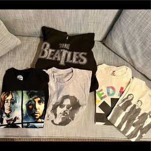 Beatles bundle - 2 tees and zip-up warm hoodie + more        FREEBIEs!!!!